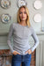 Pointelle Long Sleeve Henley - Grey