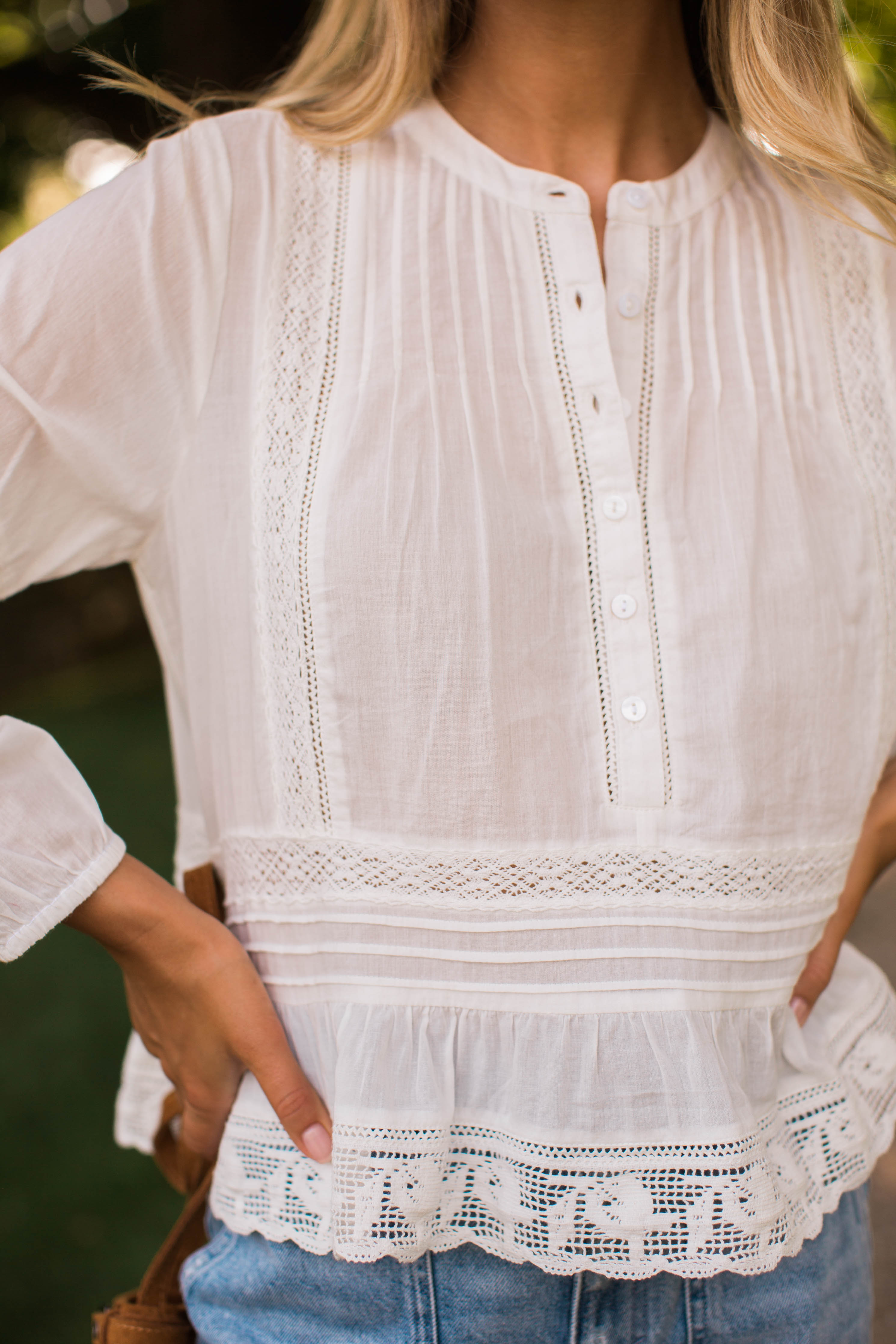 Avery Cotton Lace Top - Ivory – Marea by Liz Joy