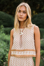 Josie Cropped Tank - Dune Mini Petunia