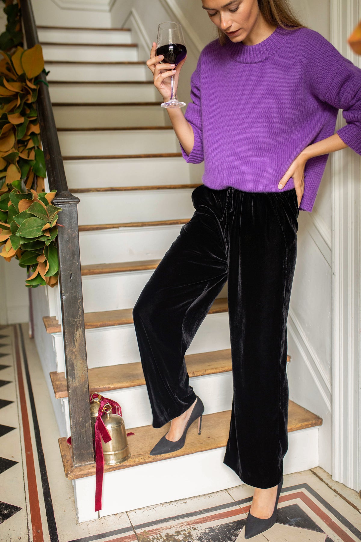 Velvet Collins Pant - Black