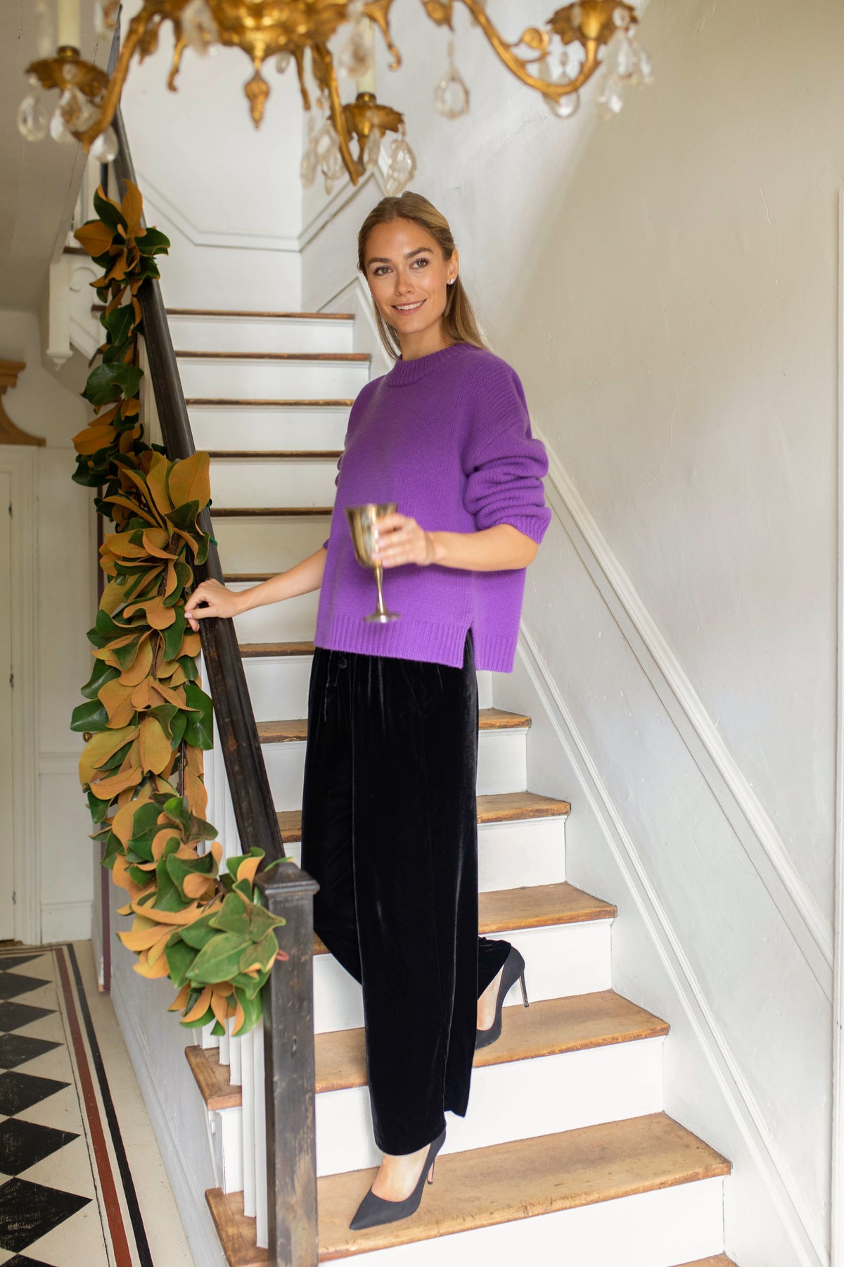 Velvet Collins Pant - Black
