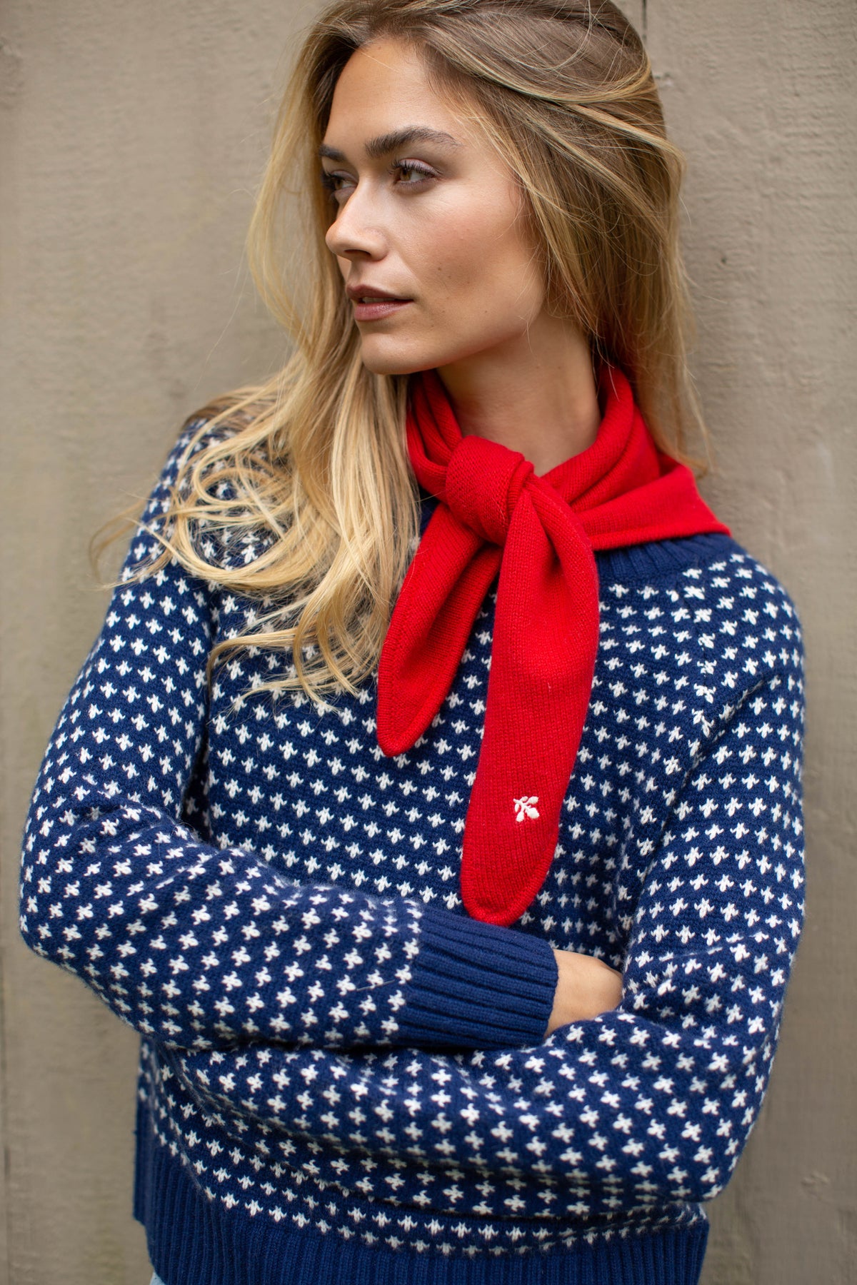 Lucia Scarf - Rhubarb Red