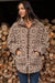 Hooded Sherpa Jacket - Brown Tile Jacquard
