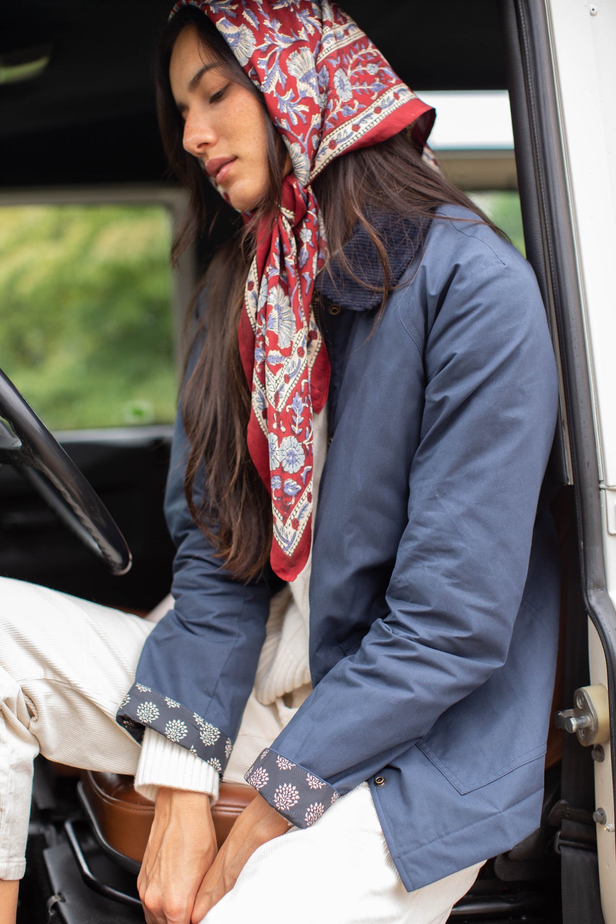 PRE-ORDER Burgundy Lotus Silk Scarf