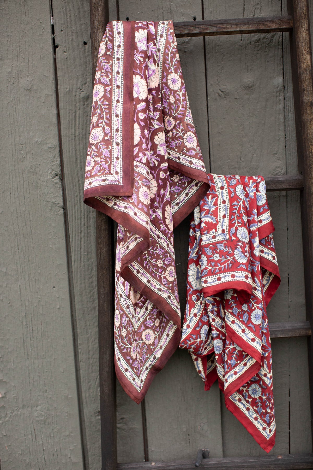 PRE-ORDER Burgundy Lotus Silk Scarf