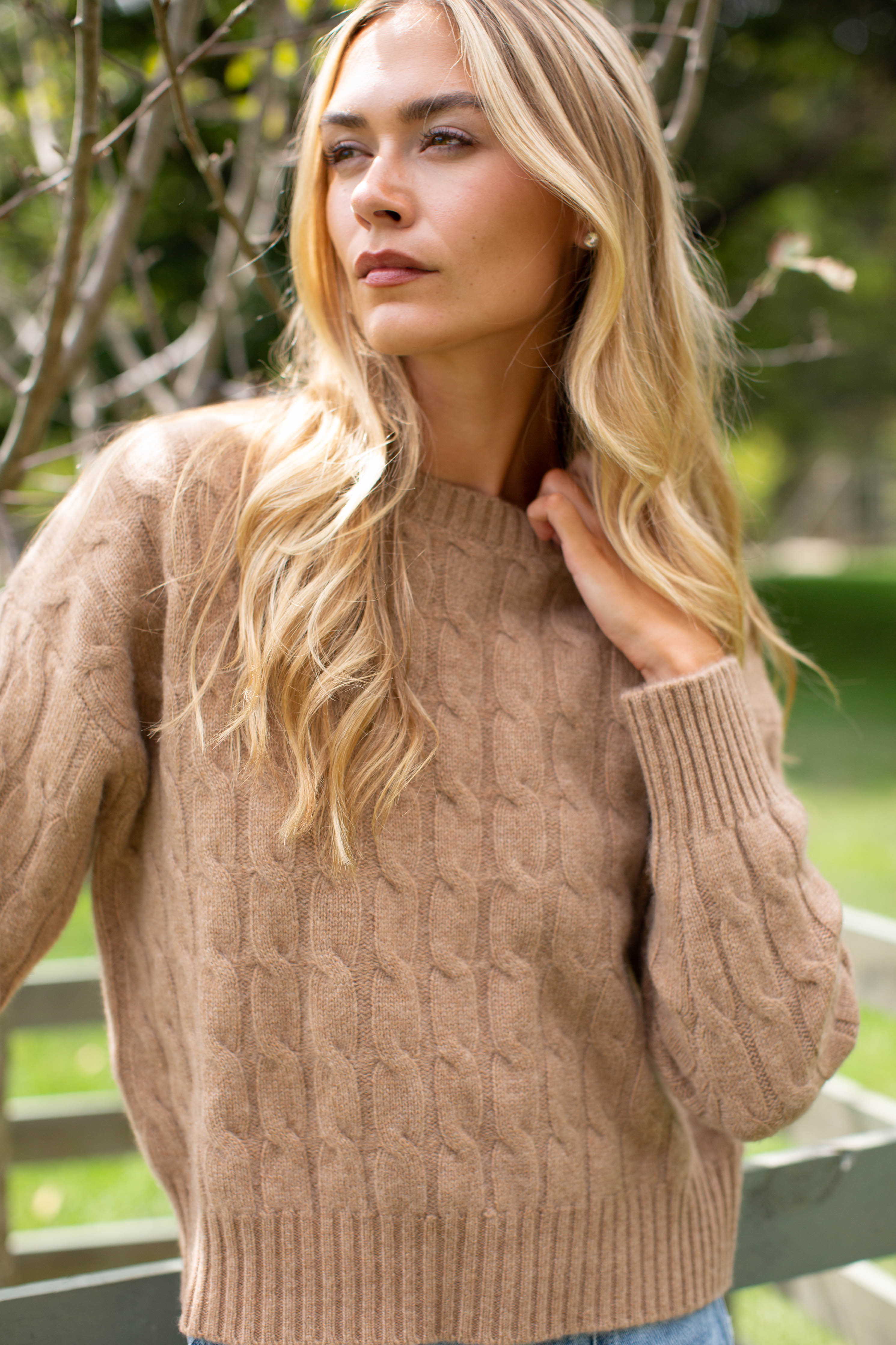 Slouchy Cable Knit Cashmere – Marea by Liz Joy