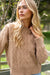 Slouchy Cable Knit Cashmere Sweater - Camel
