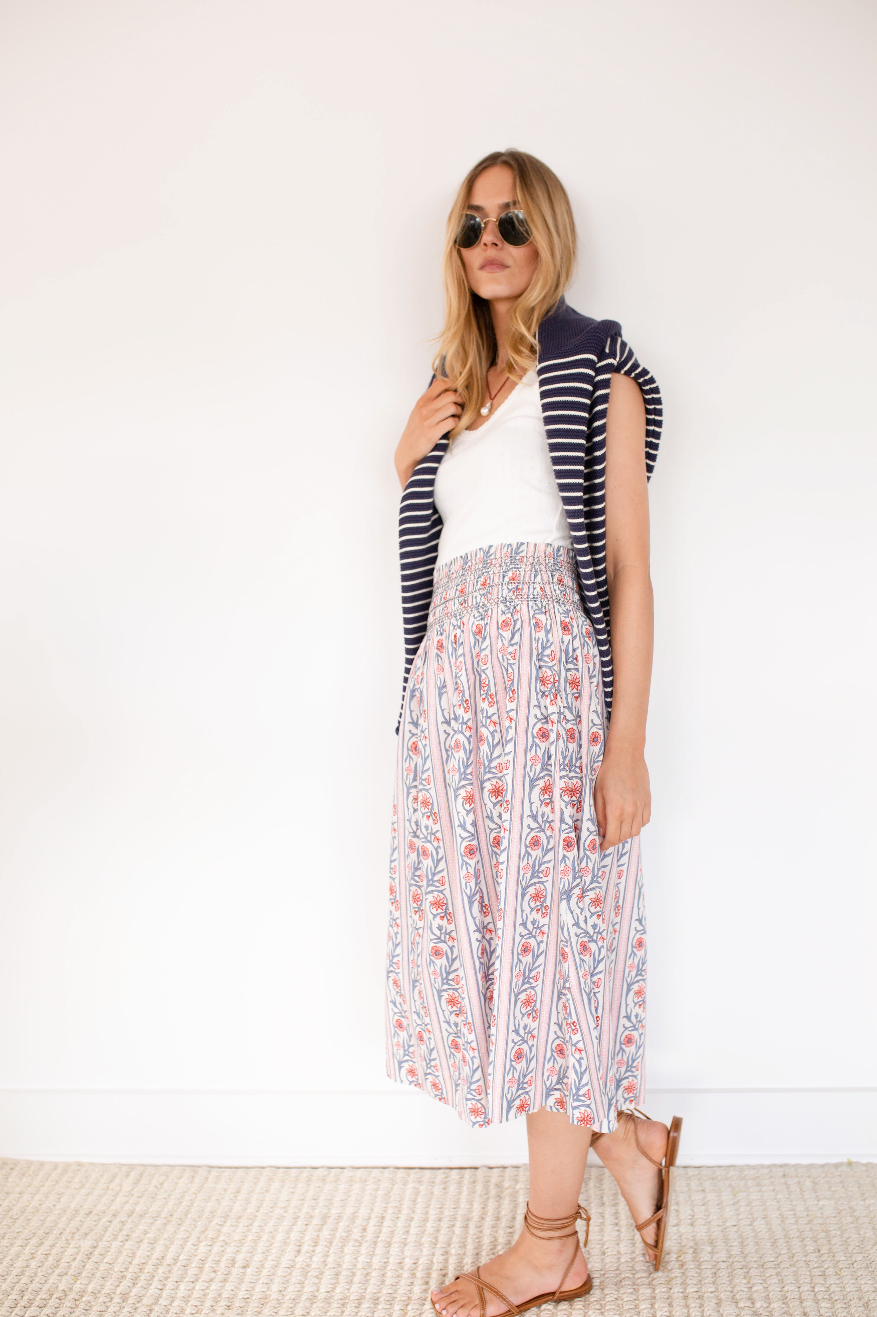 Sandra Skirt - Vine Floral – Marea by Liz Joy