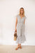 Fiona Dress - Ivory/Indigo Meadow