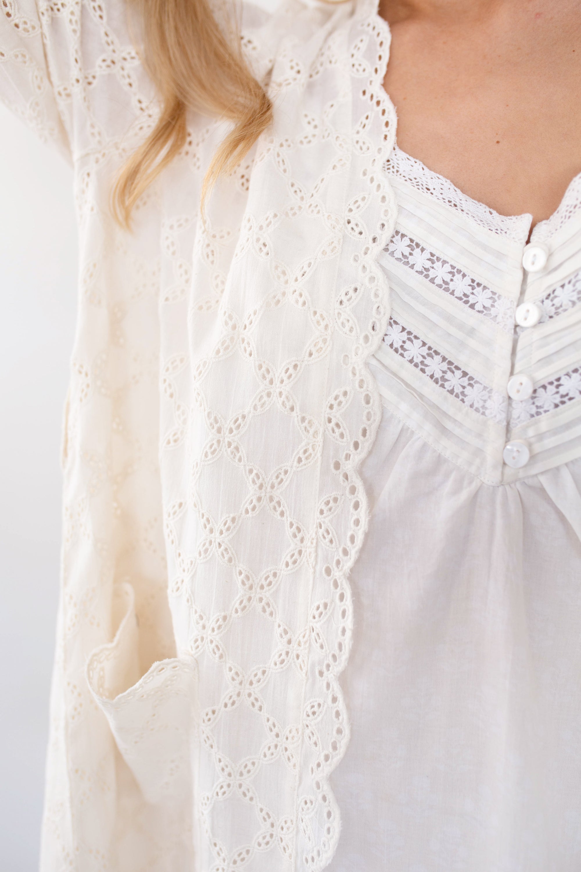 Elodie Dress - Ivory Mini Dandelion