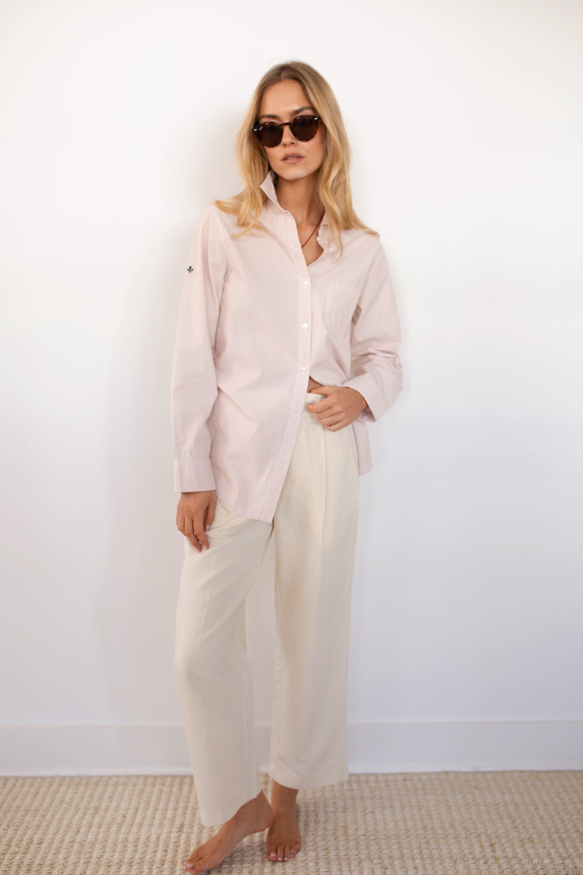 Favorite Shirt - Tan/White Stripe