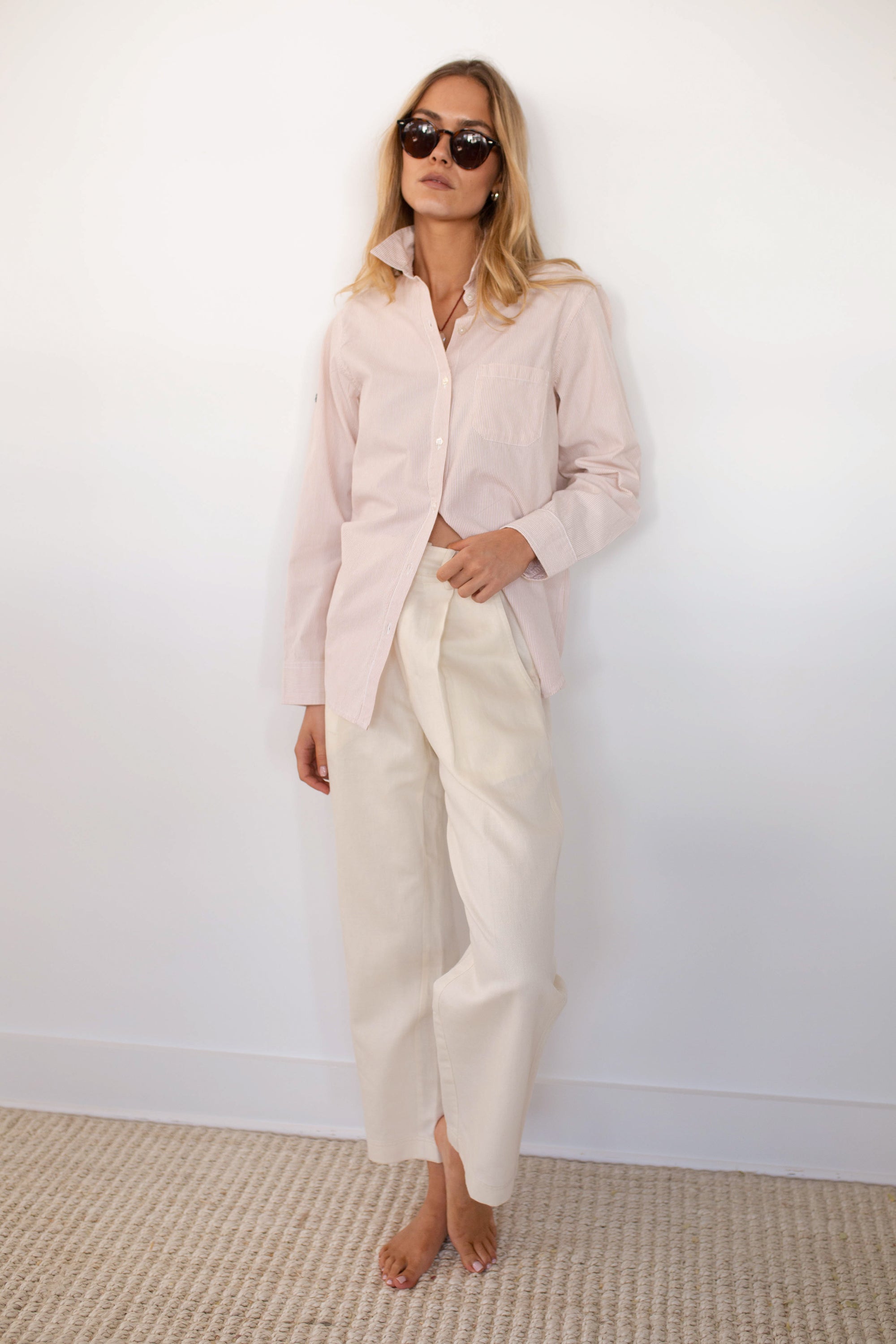 Favorite Shirt - Tan/White Stripe