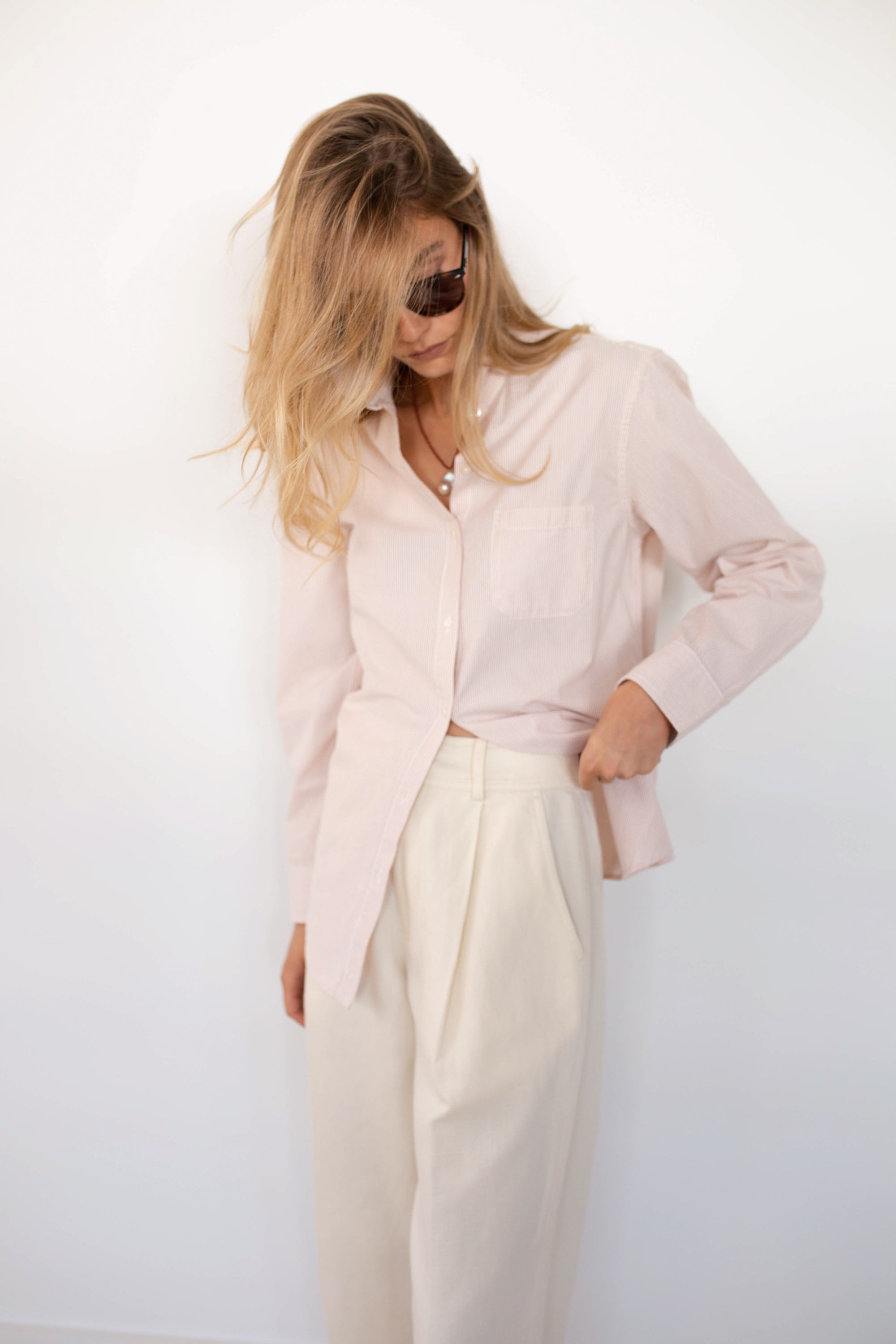 Favorite Shirt - Tan/White Stripe