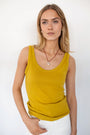 Pointelle Tank - Chartreuse