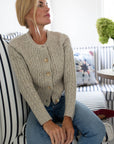 Cable Knit Cardigan - Flax