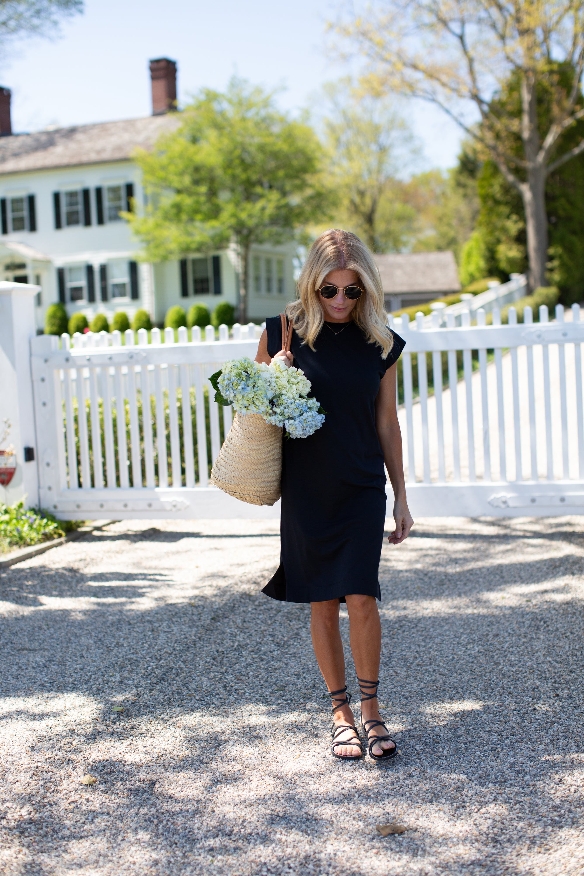 Soft Tee Midi Dress - Black