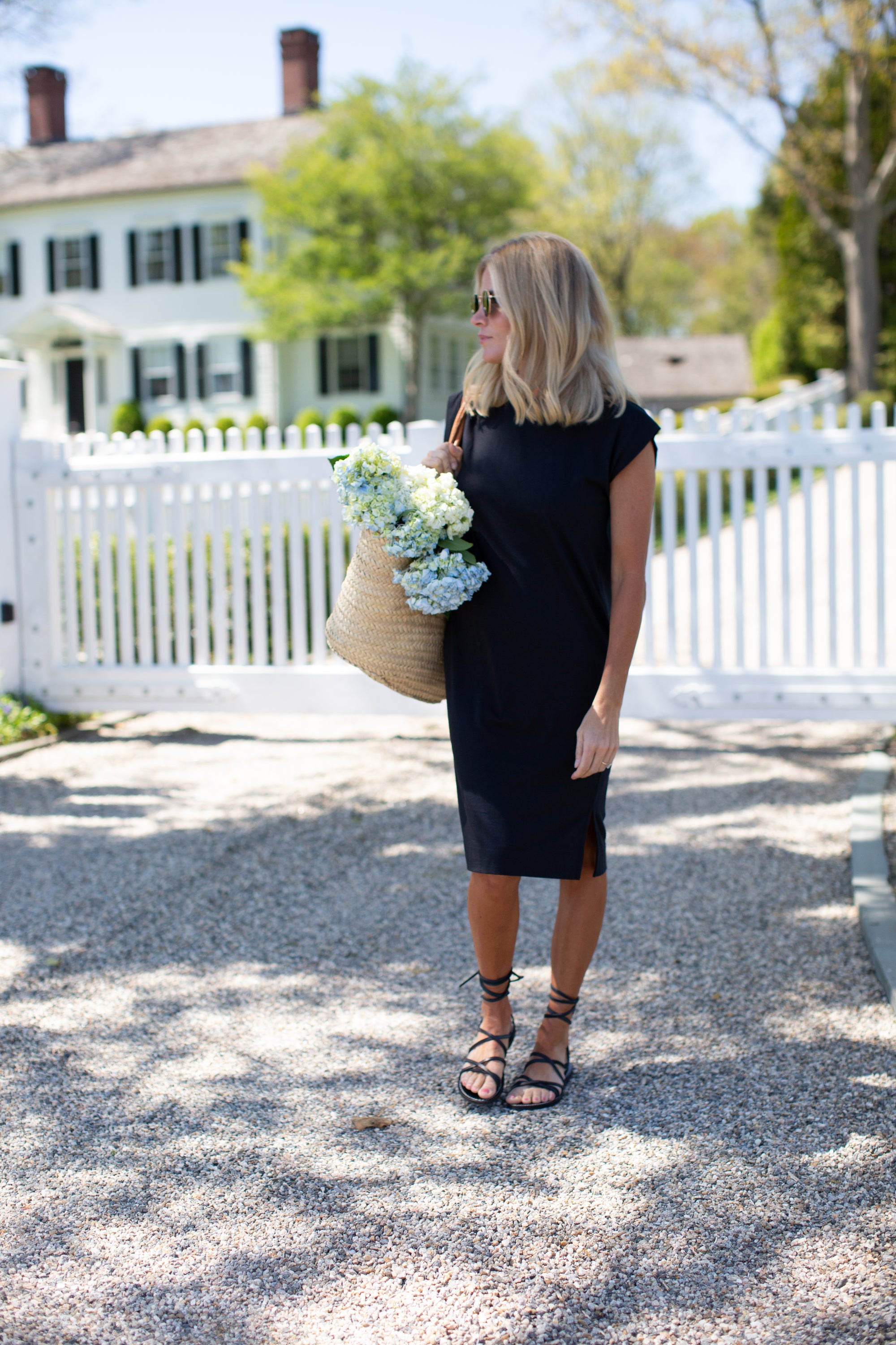 Soft Tee Midi Dress - Black