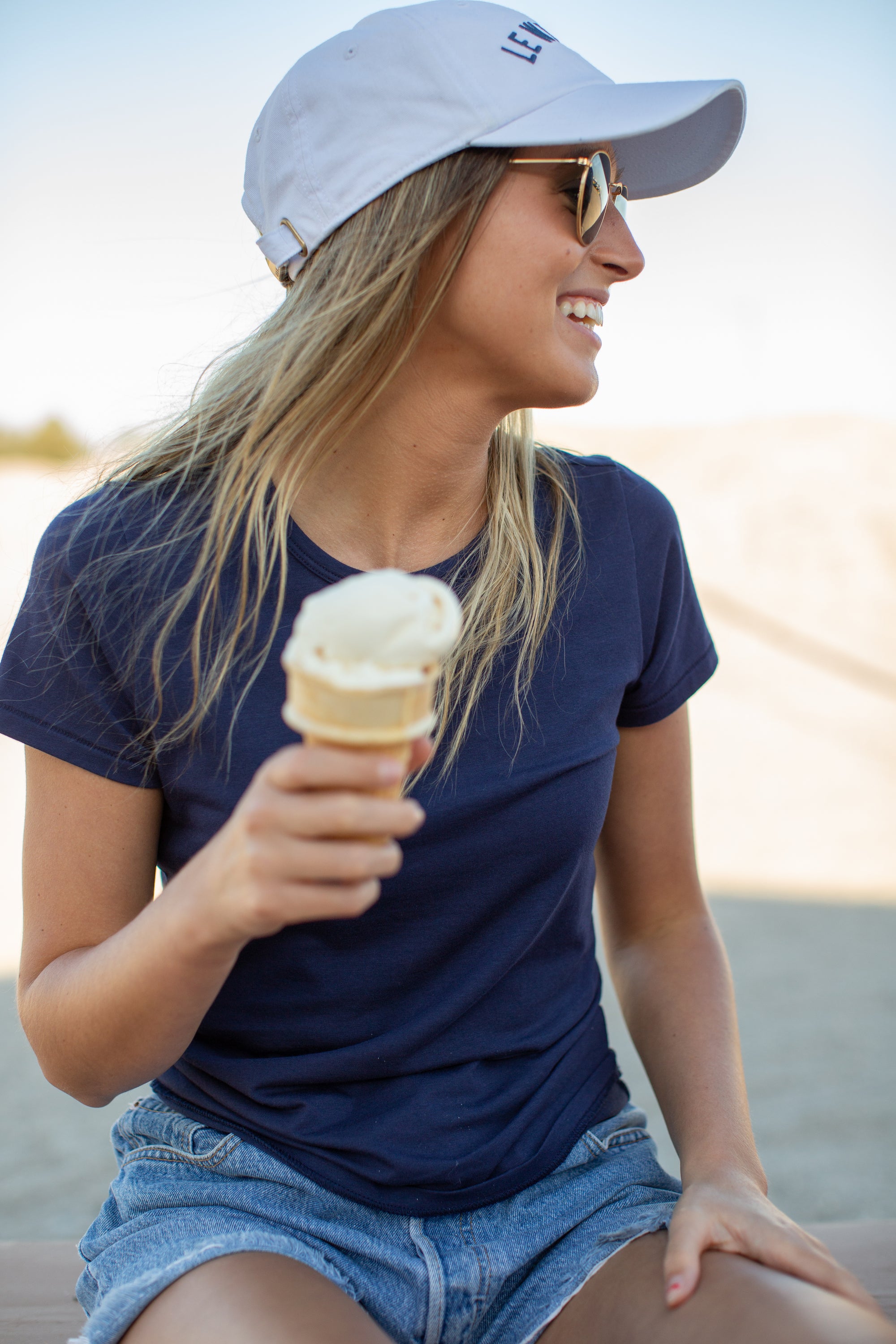 Short Sleeve Fitted Crew Tee - Evening Blue