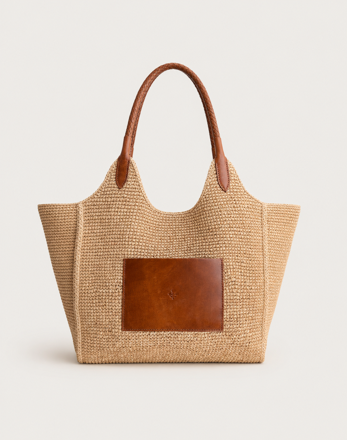 Raffia Langley Tote - Natural