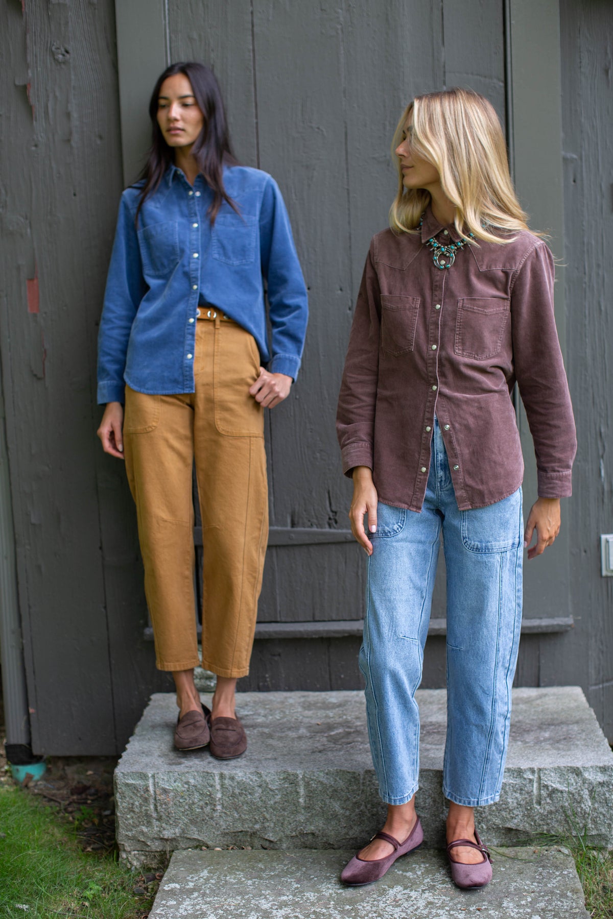 Western Corduroy Shirt - Indigo