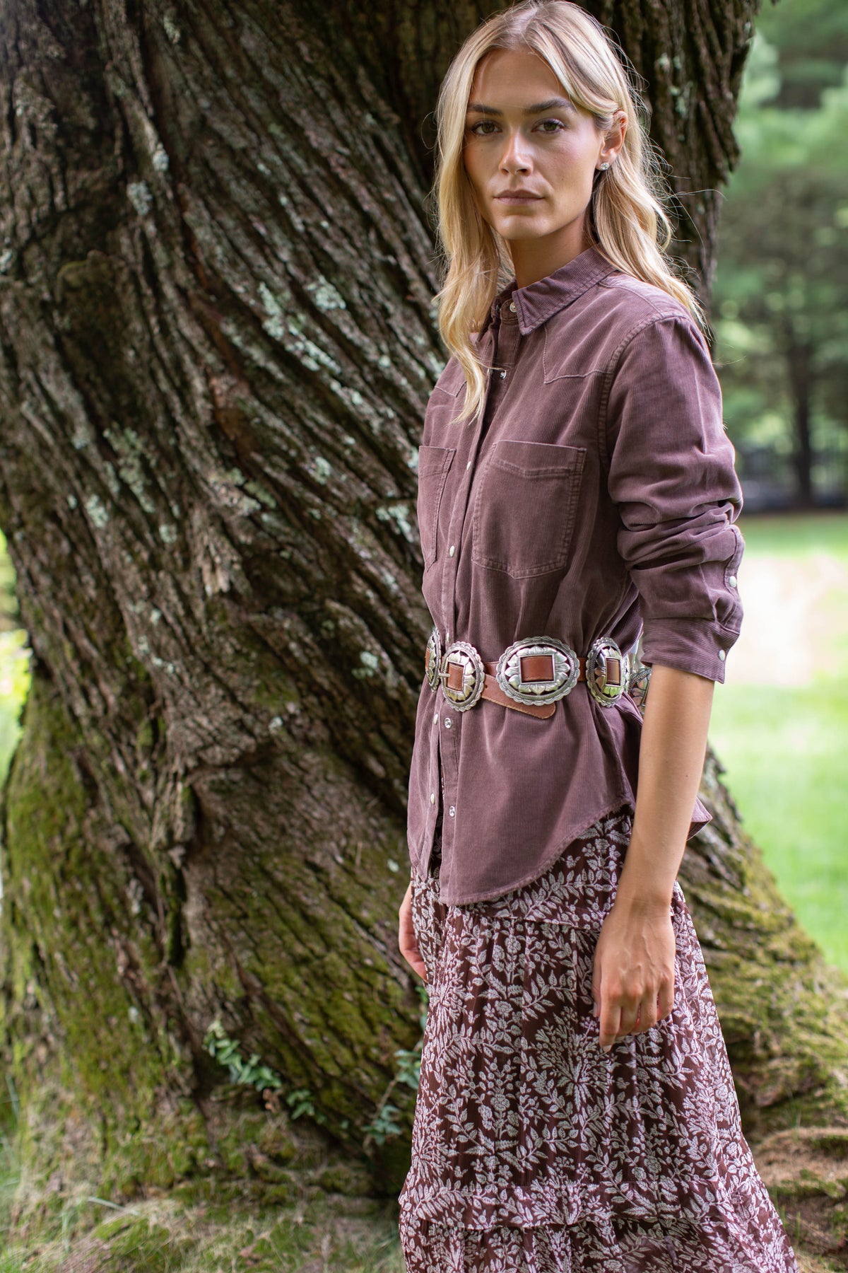Western Corduroy Shirt - Brown