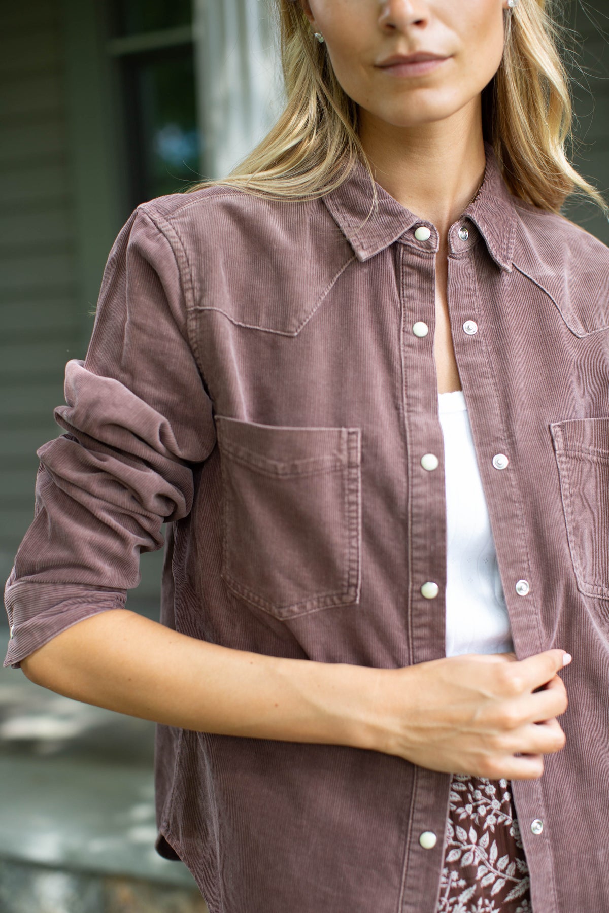 Western Corduroy Shirt - Brown