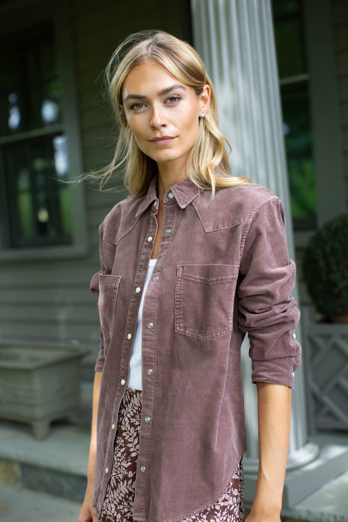 Western Corduroy Shirt - Brown
