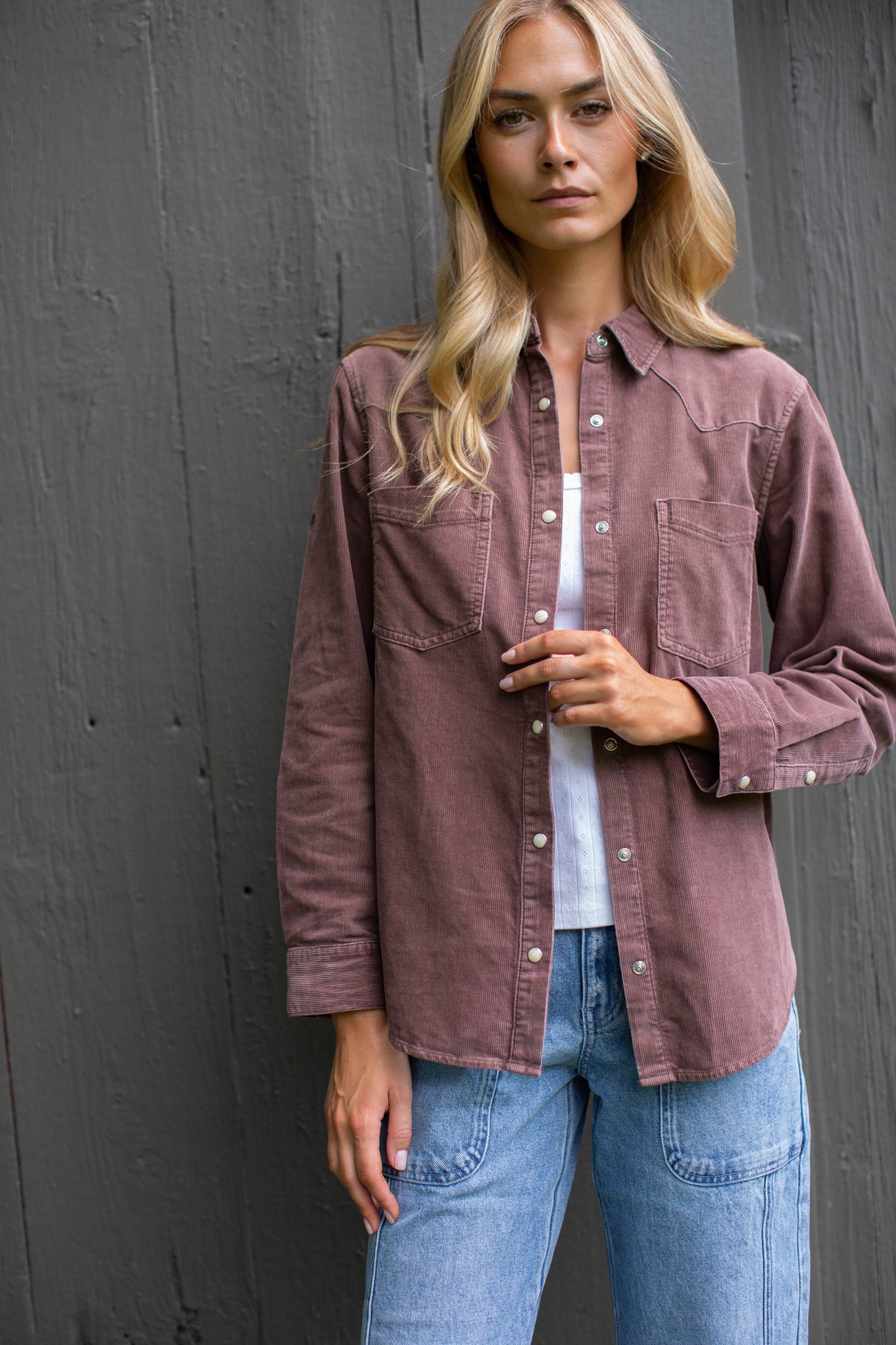 Western Corduroy Shirt - Brown