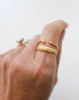 Diamond and Gold Plated Layering Ring